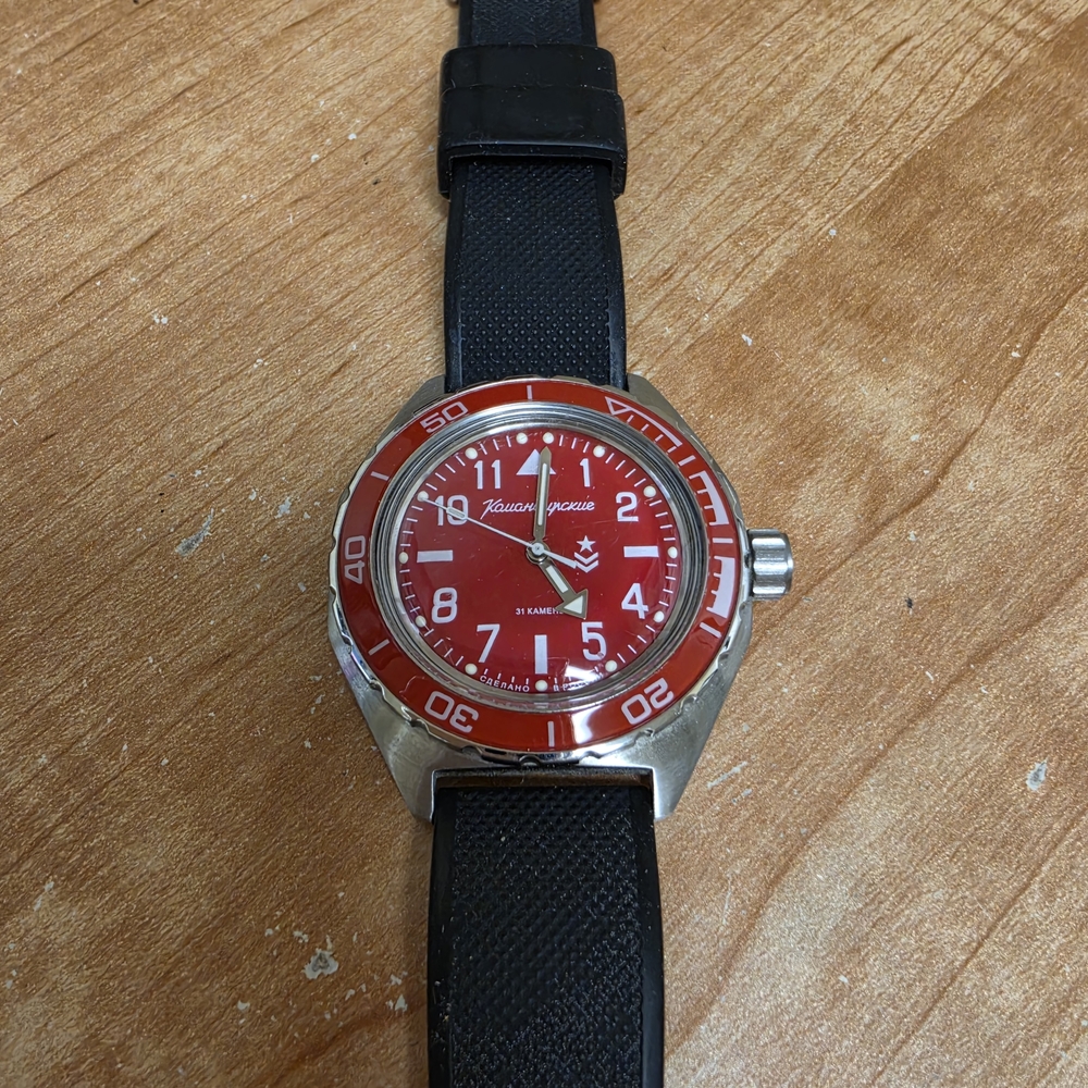 Red and Black Men's Watch